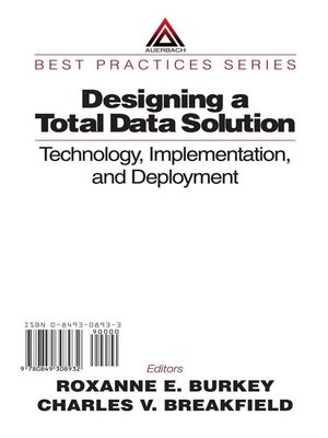 cover image of Designing a Total Data Solution